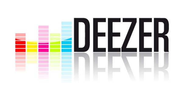 Deezer logo, white background